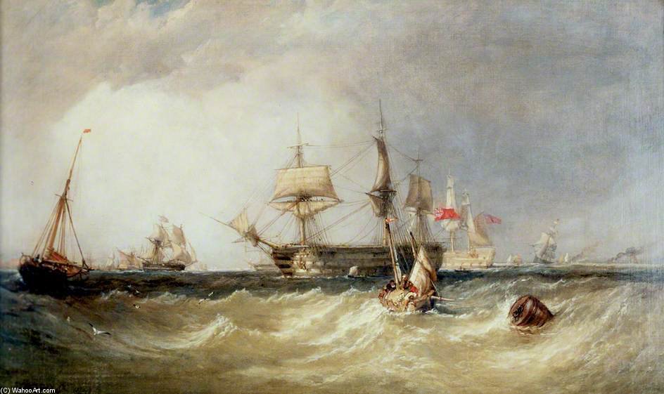 Men-of-war Off Portsmouth, Hampshire — Clarkson Frederick Stanfield