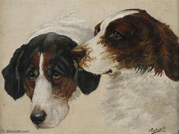 Study Of Two Hounds — Otto Eerelman