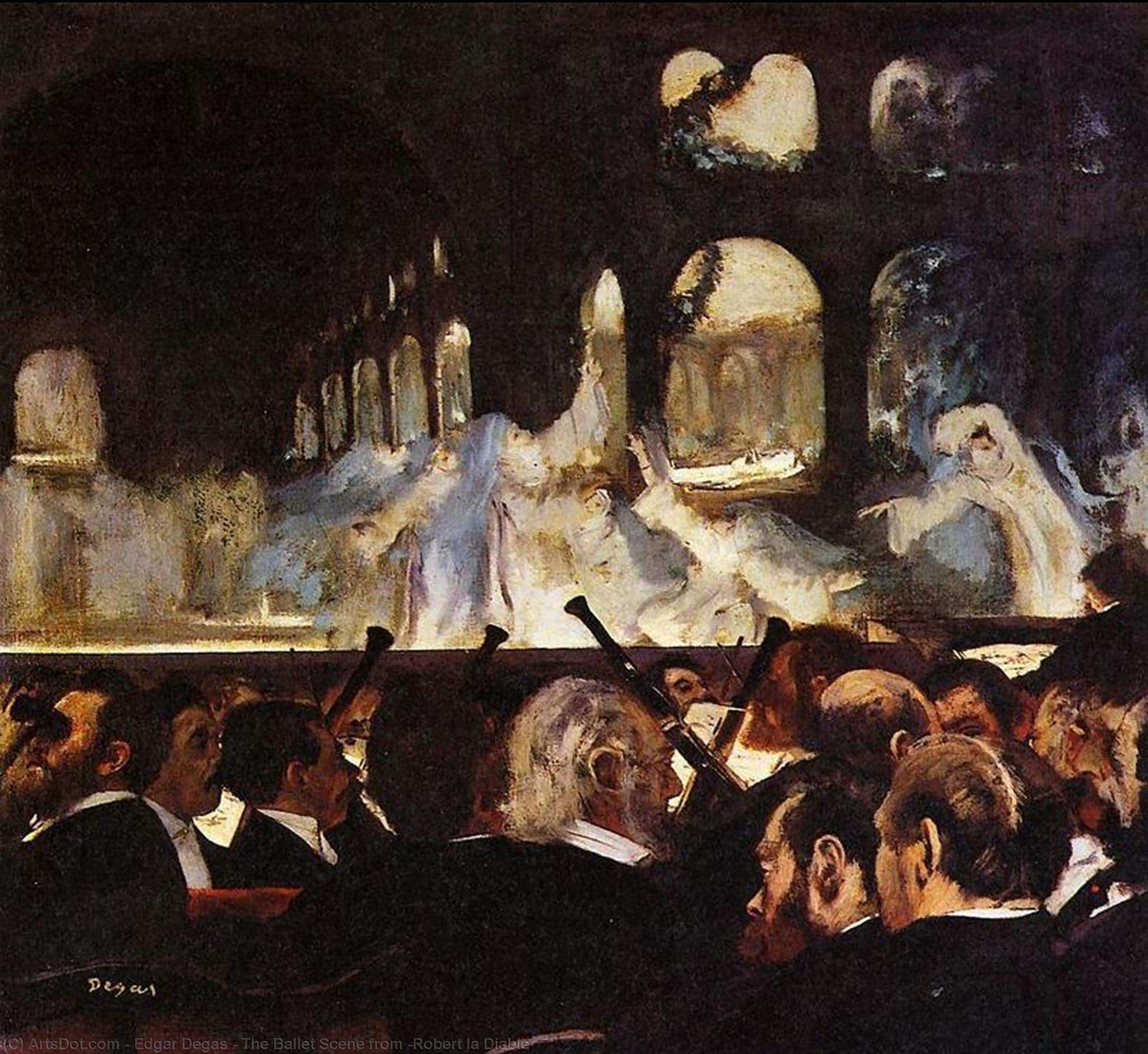 The Ballet Scene From 'robert La Diable — Edgar Degas