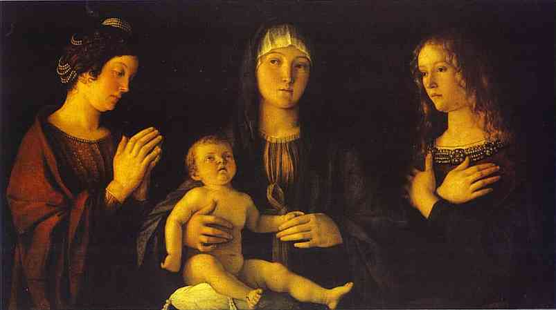 Virgin And Child Between St. Catherine And St. Mary Magdalene — Giovanni Bellini