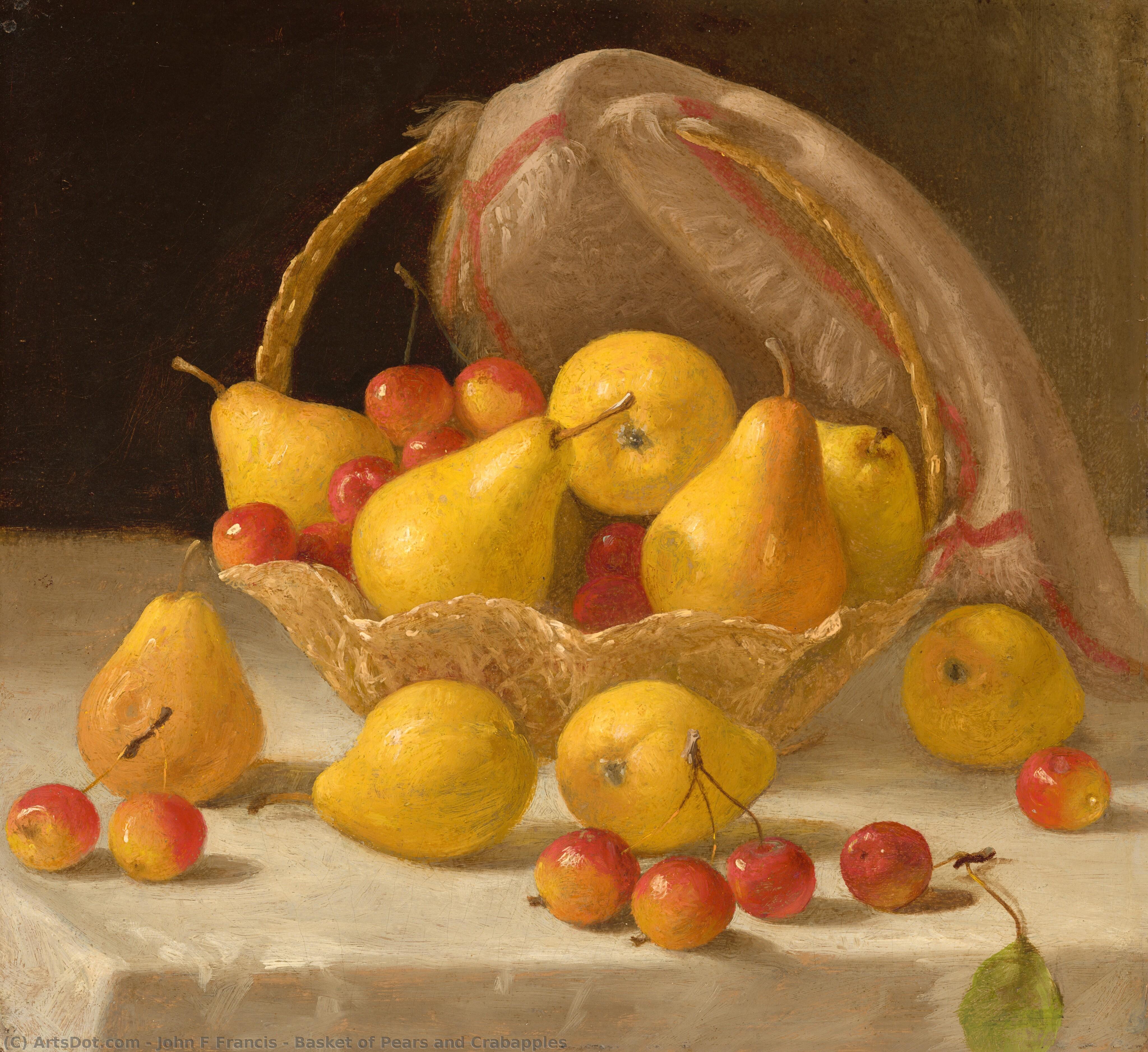 Basket Of Pears And Crabapples — John F. Francis