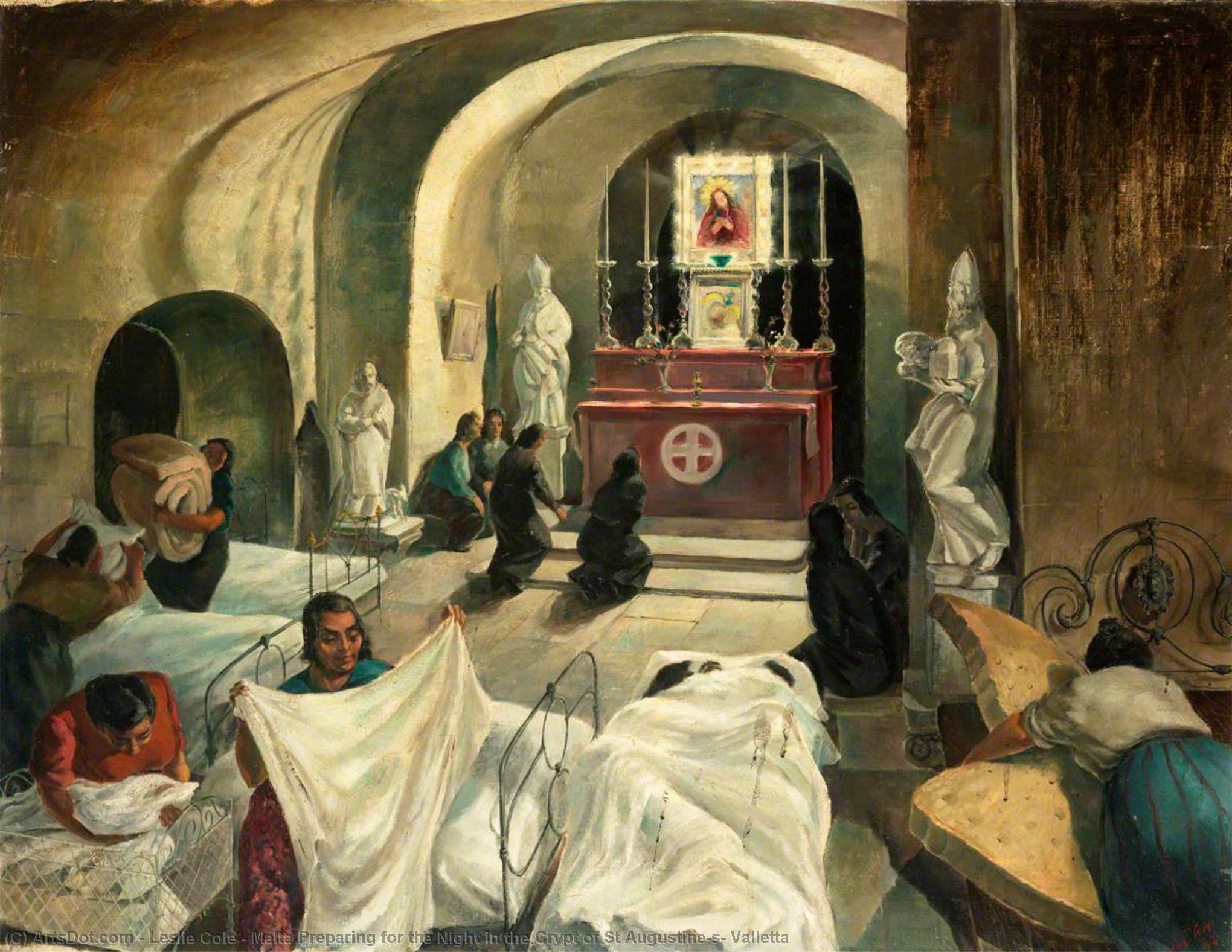 Malta Preparing For The Night In The Crypt Of St Augustine's, Valletta — Lesli Kol