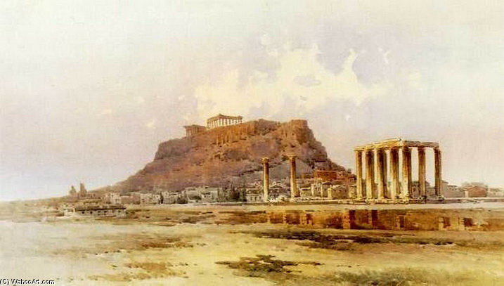 The Temple Of Olympian Zeus With The Acropolis In The Background — Angelos Giallina