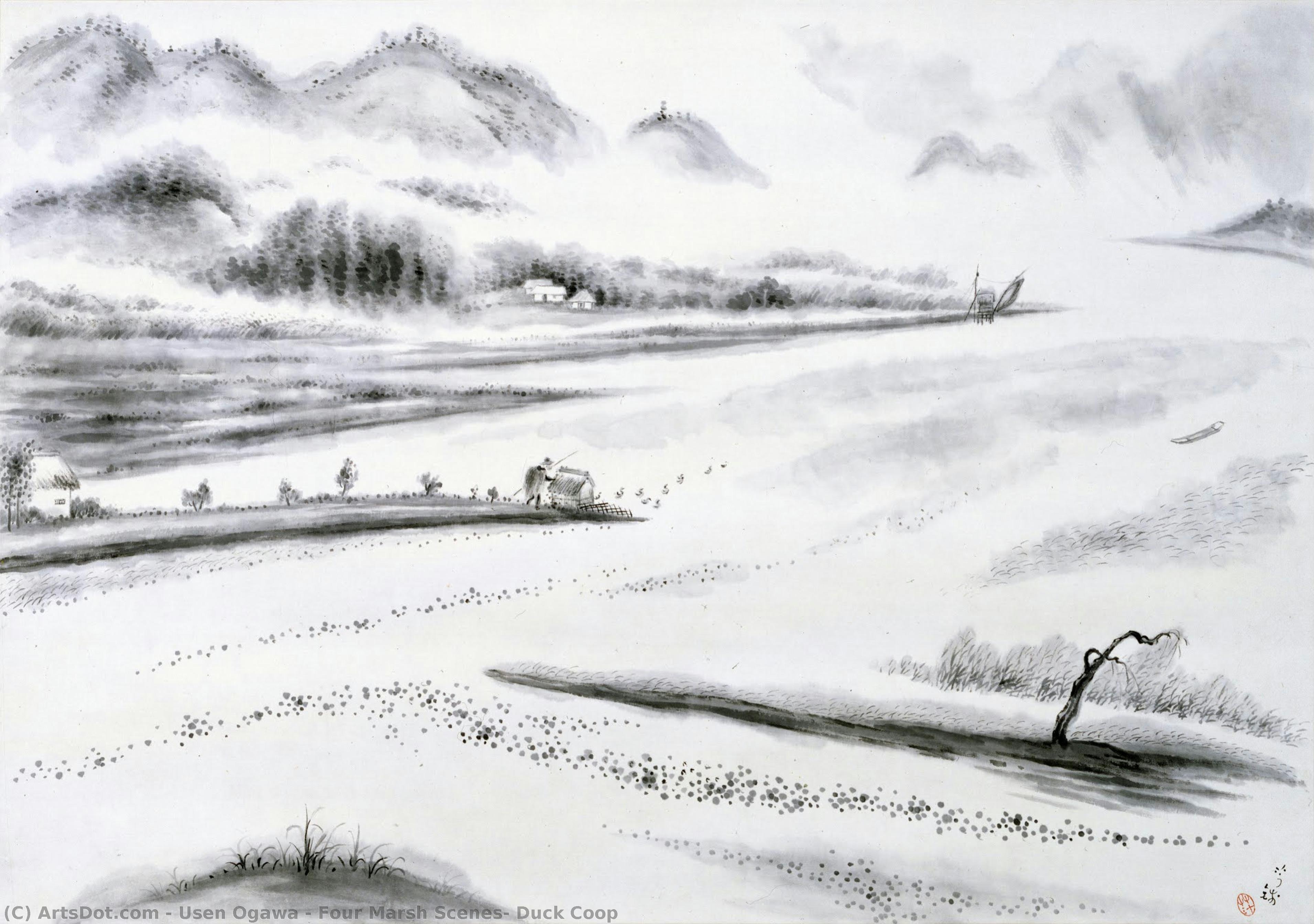 Four Marsh Scenes: Duck Coop — Usen Ogawa