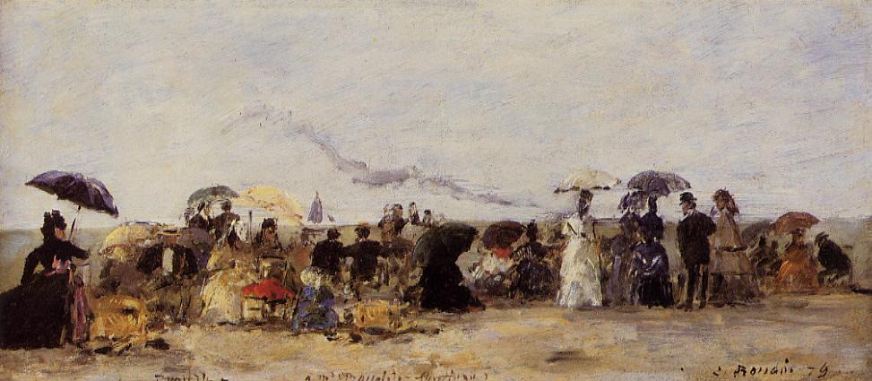 Trouville, Beach Scene — Eugène Louis Boudin