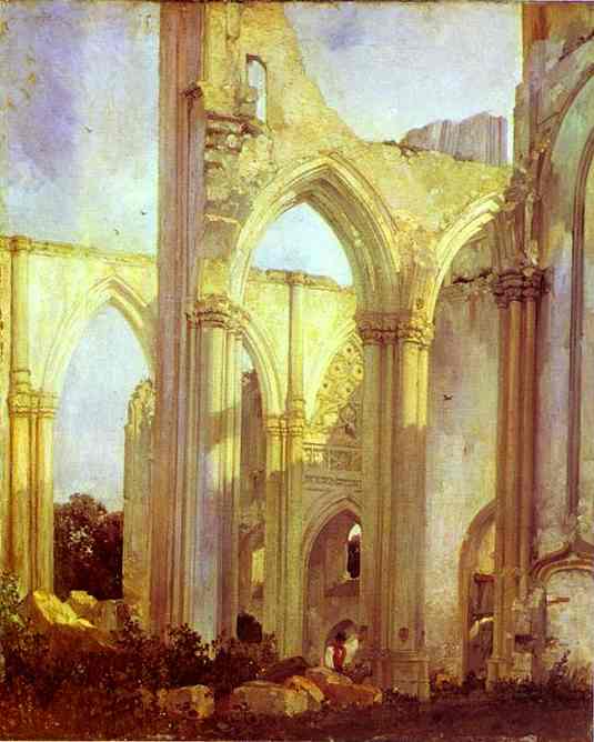 Abbey Of St. Berlin, Near St. Omer — Richard Parkes Bonington