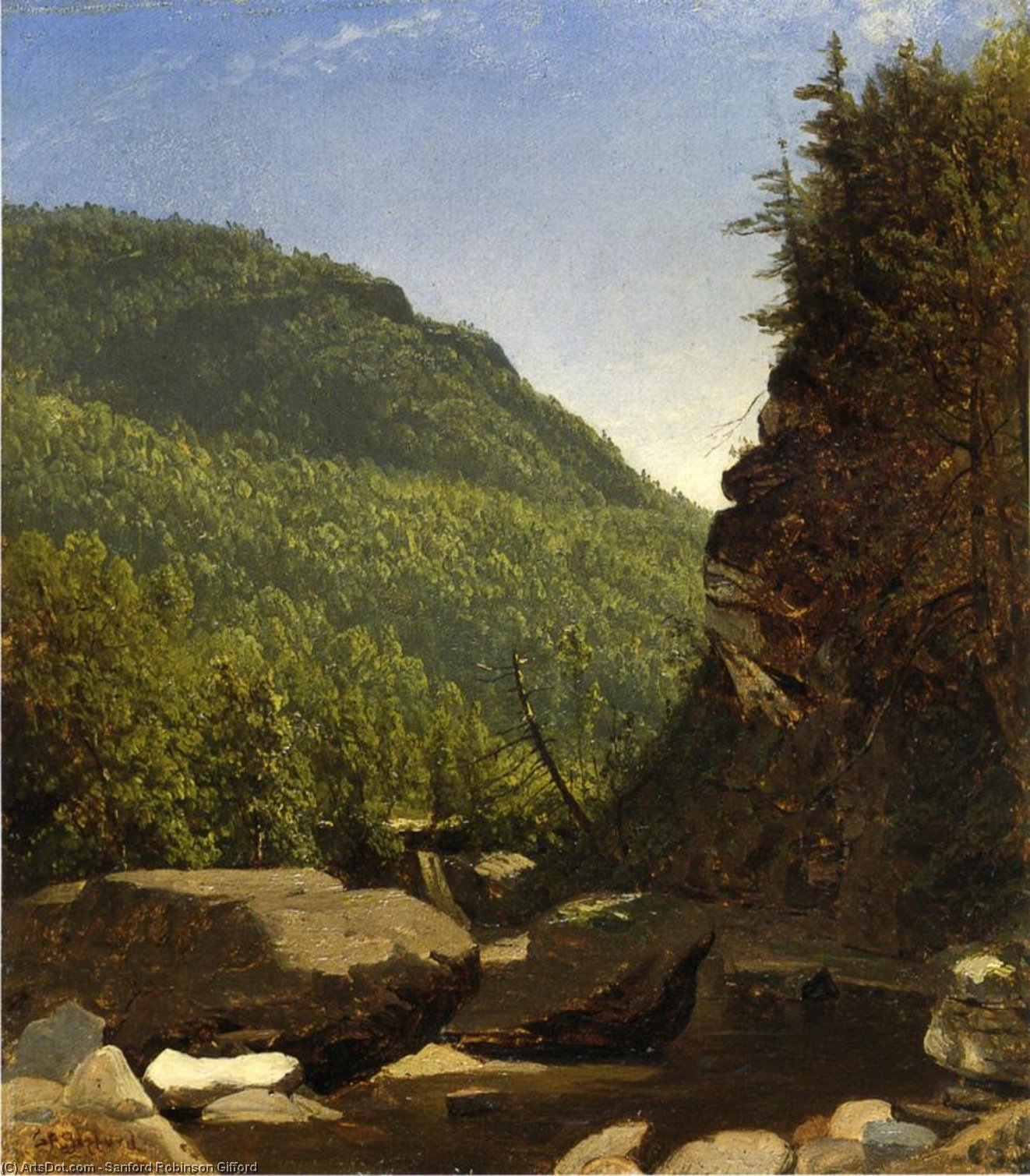 The Top Of Kauterskill Falls — Sanford Robinson Gifford