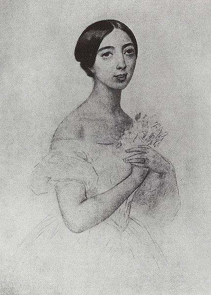 Portrait Of The Singer Pauline Viardot Garcia — Karl Pavlovich Bryullov