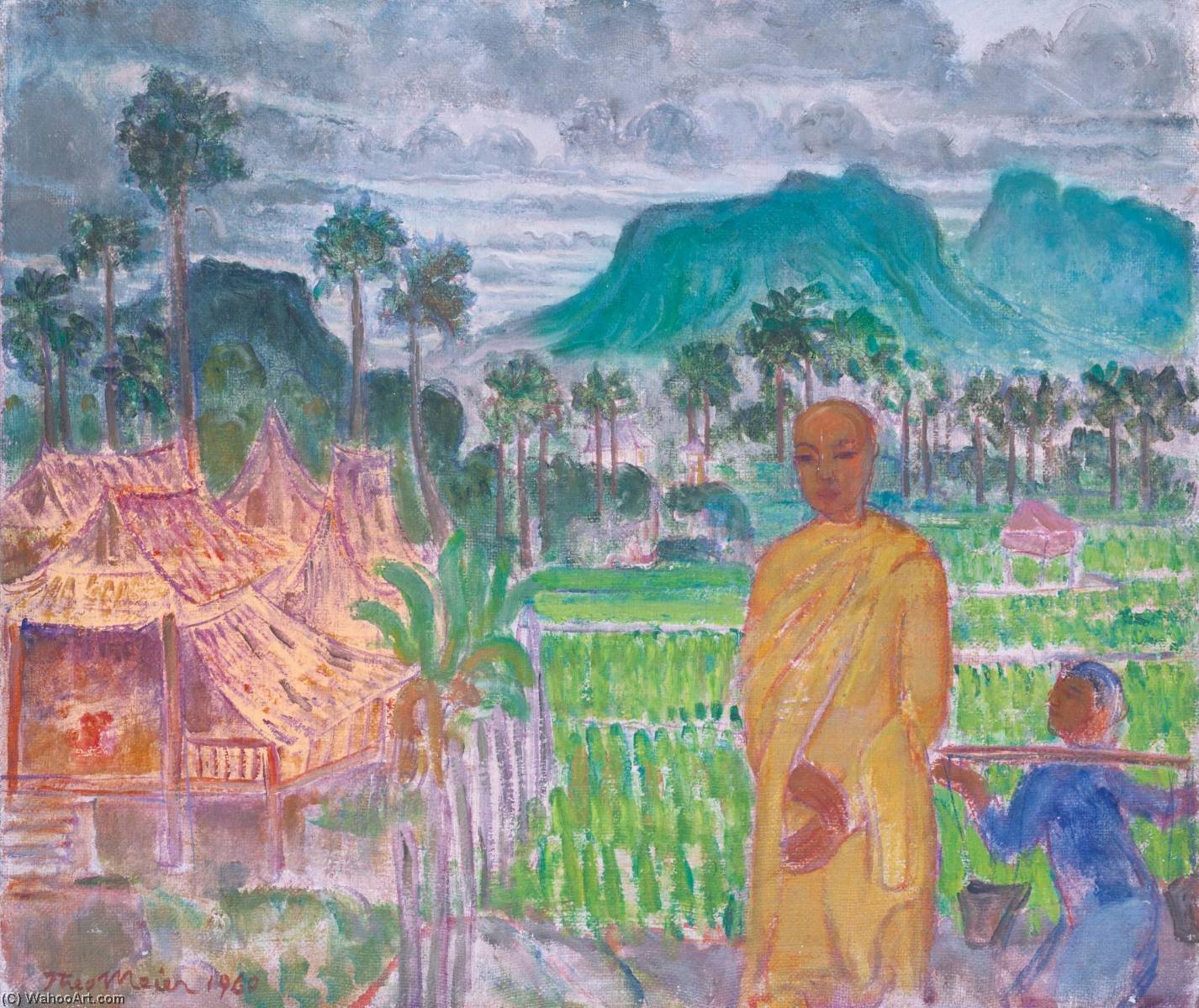 Monk In A Village, Hua Hin — Theo Meier