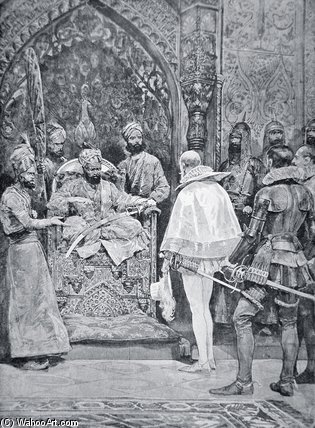 Akbar The Great Receives Queen Elizabeth's — Richard Caton Woodville