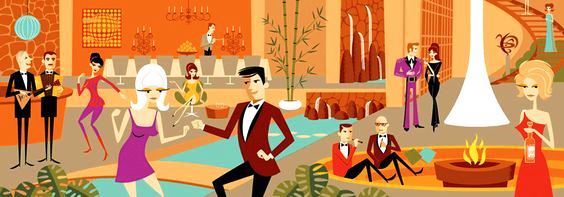 The Holmby Hills Party 10 Pm — Josh Agle (shag)
