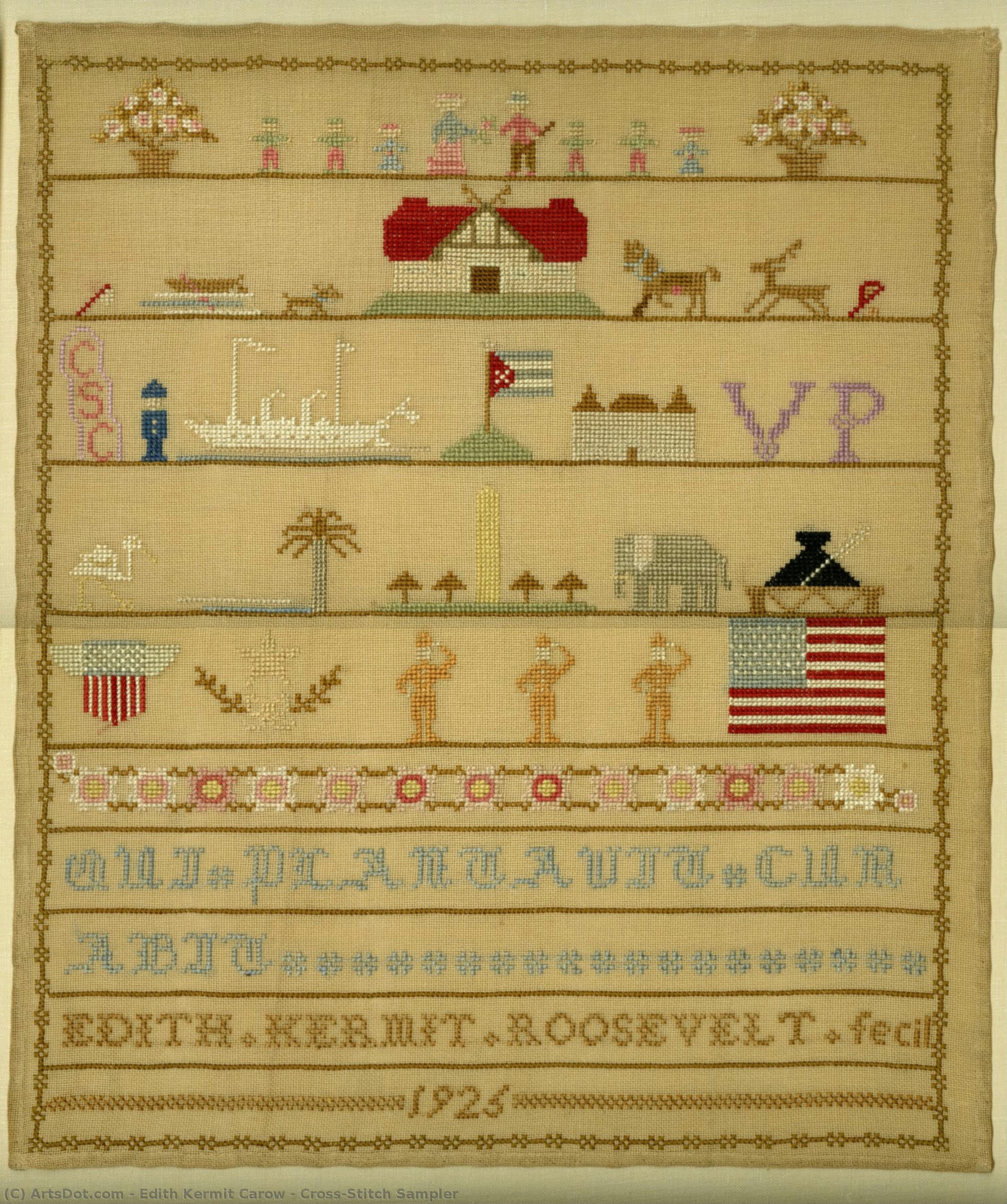 Cross-stitch Sampler — Edith Kermit Carow