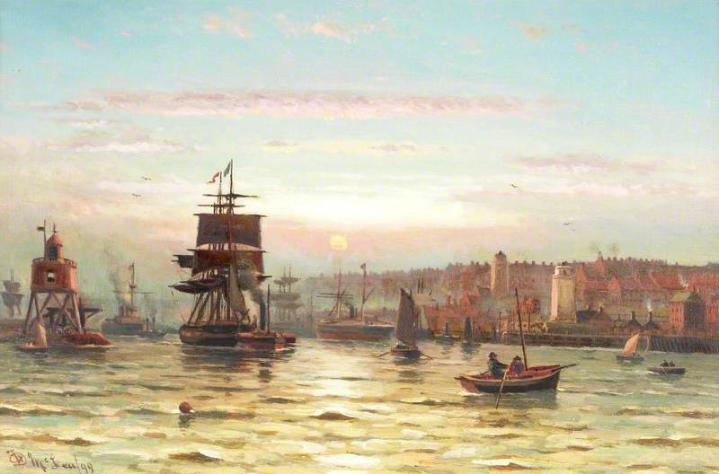 The Entrance To The Tyne, Sunset — Duncan Fraser Mclea