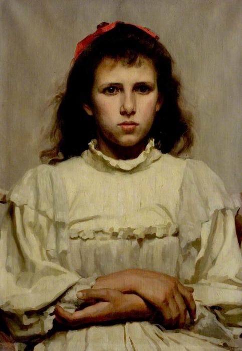 Girl With A Red Bow — Harold Knight