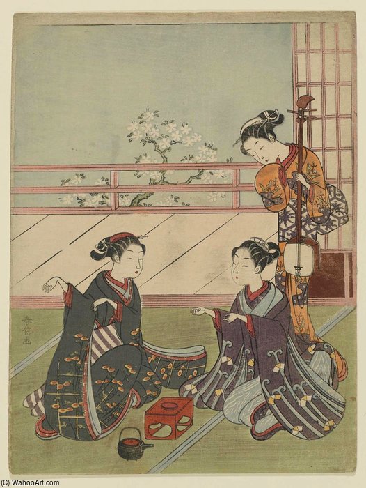 Girls Playing The Game Of Ken — Suzuki Harunobu