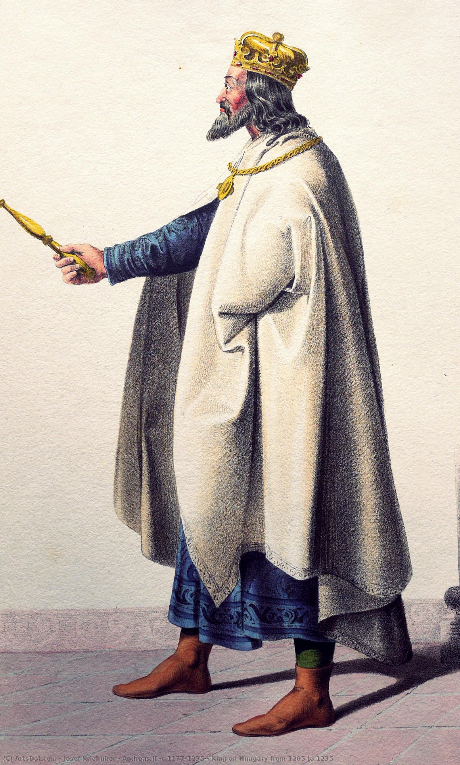 Andreas Ii (c.1177-1235), King On Hungary From 1205 To 1235 — Josef Kriehuber