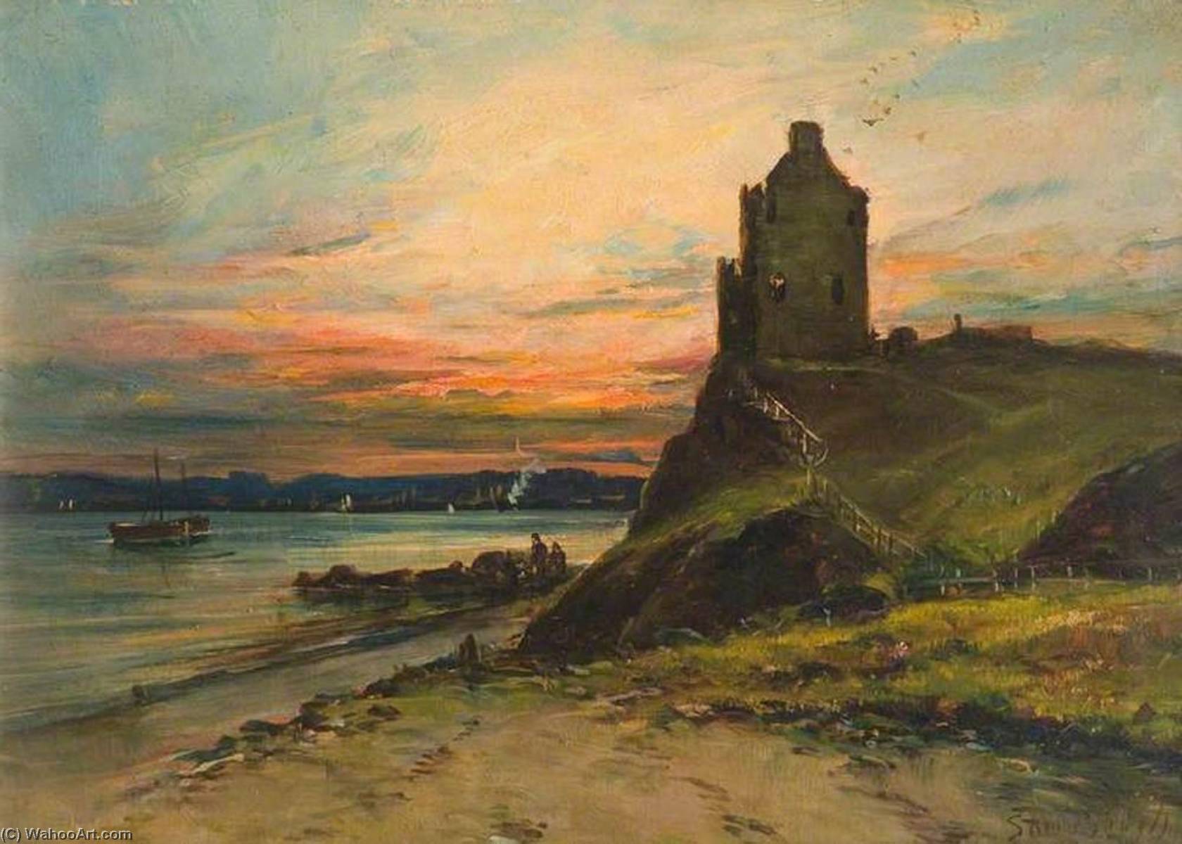 Castle Ruins On A Cliff Edge — Samuel Bough