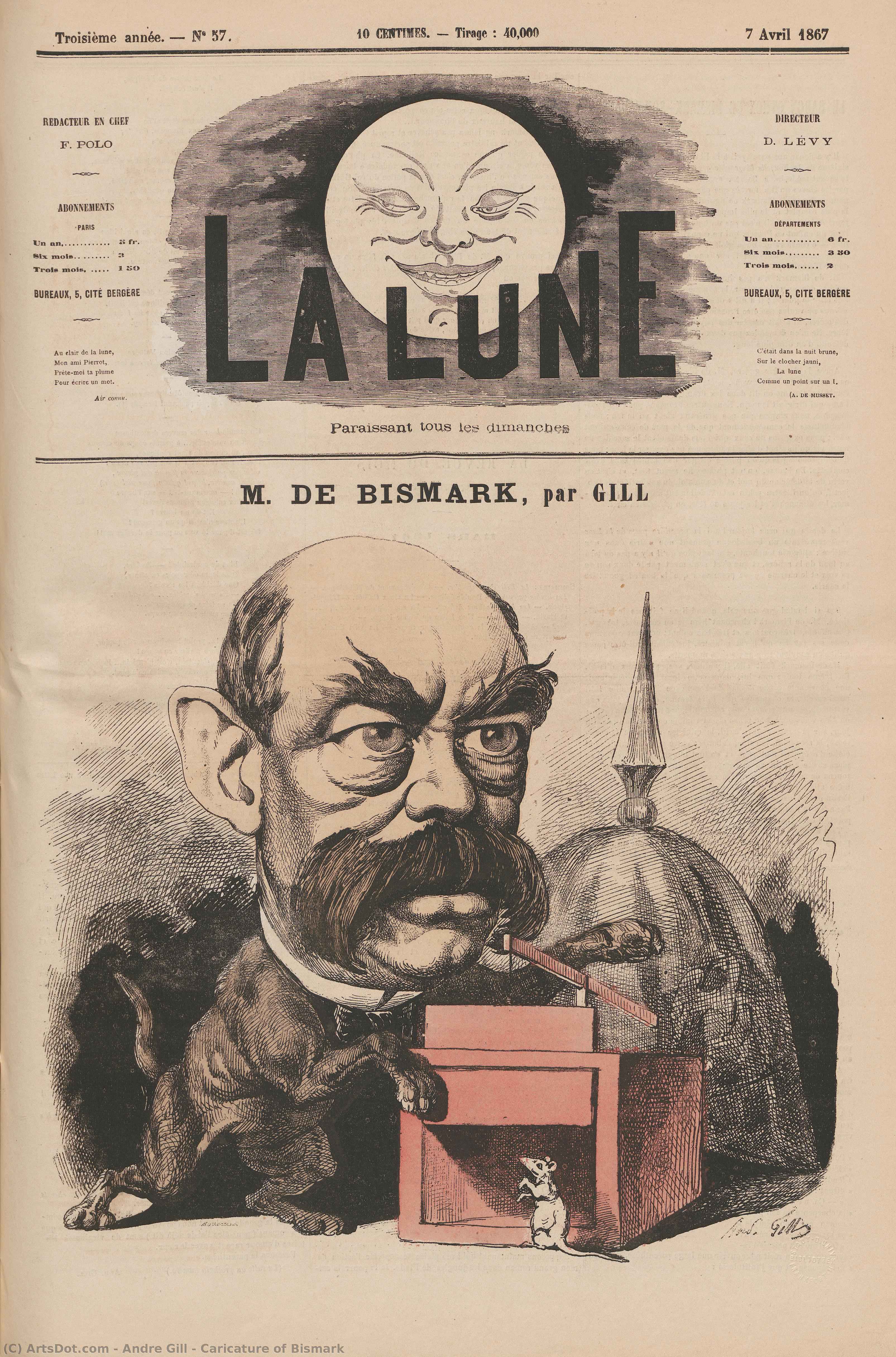 Caricature Of Bismark — André Gill