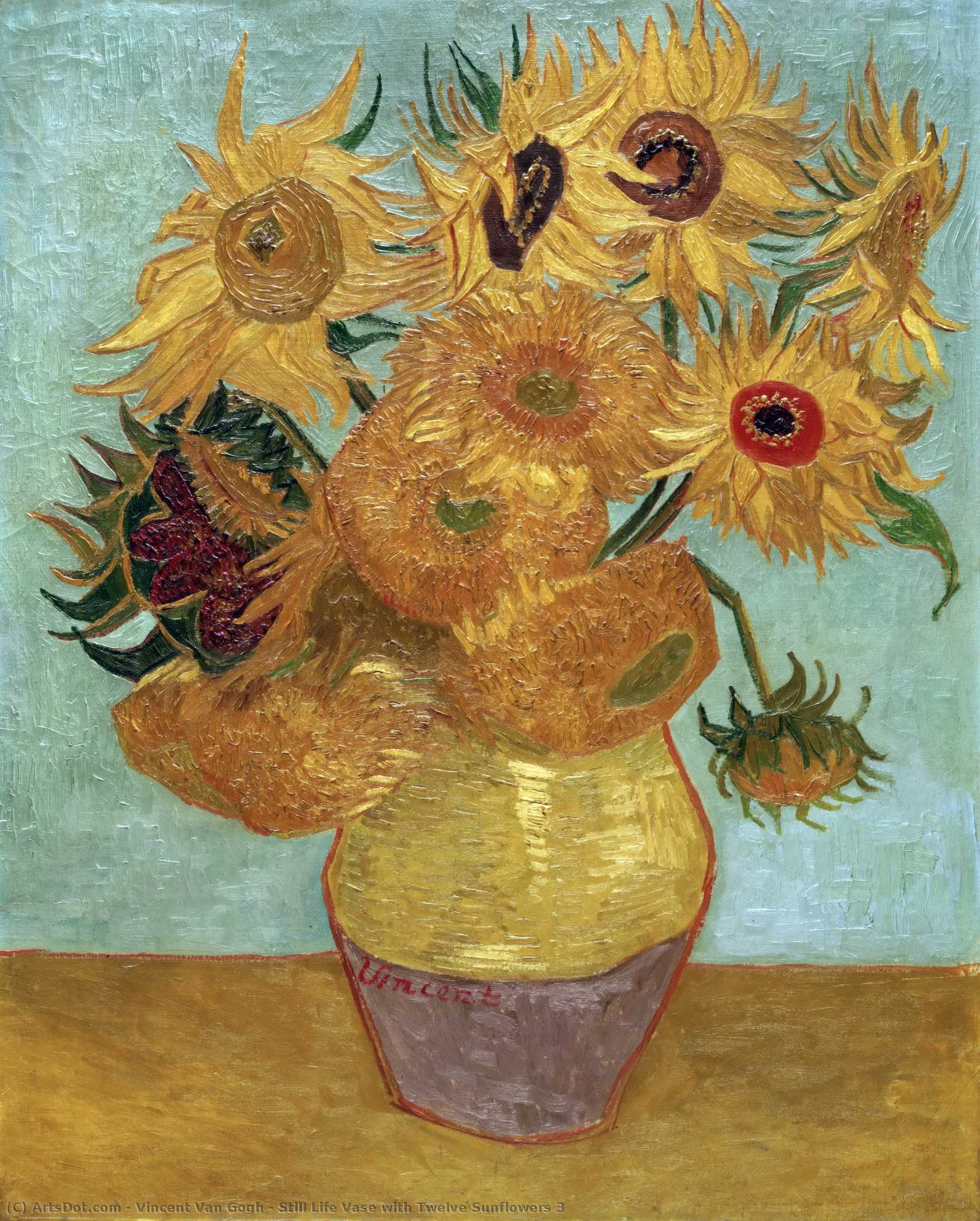 Still Life Vase With Twelve Sunflowers 3 — Vincent Van Gog
