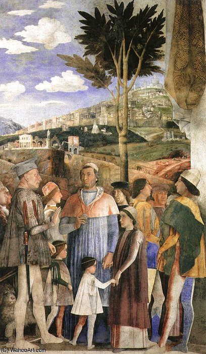 The Meeting (detail From West Wall Of The Camera) — Andrea Mantegna