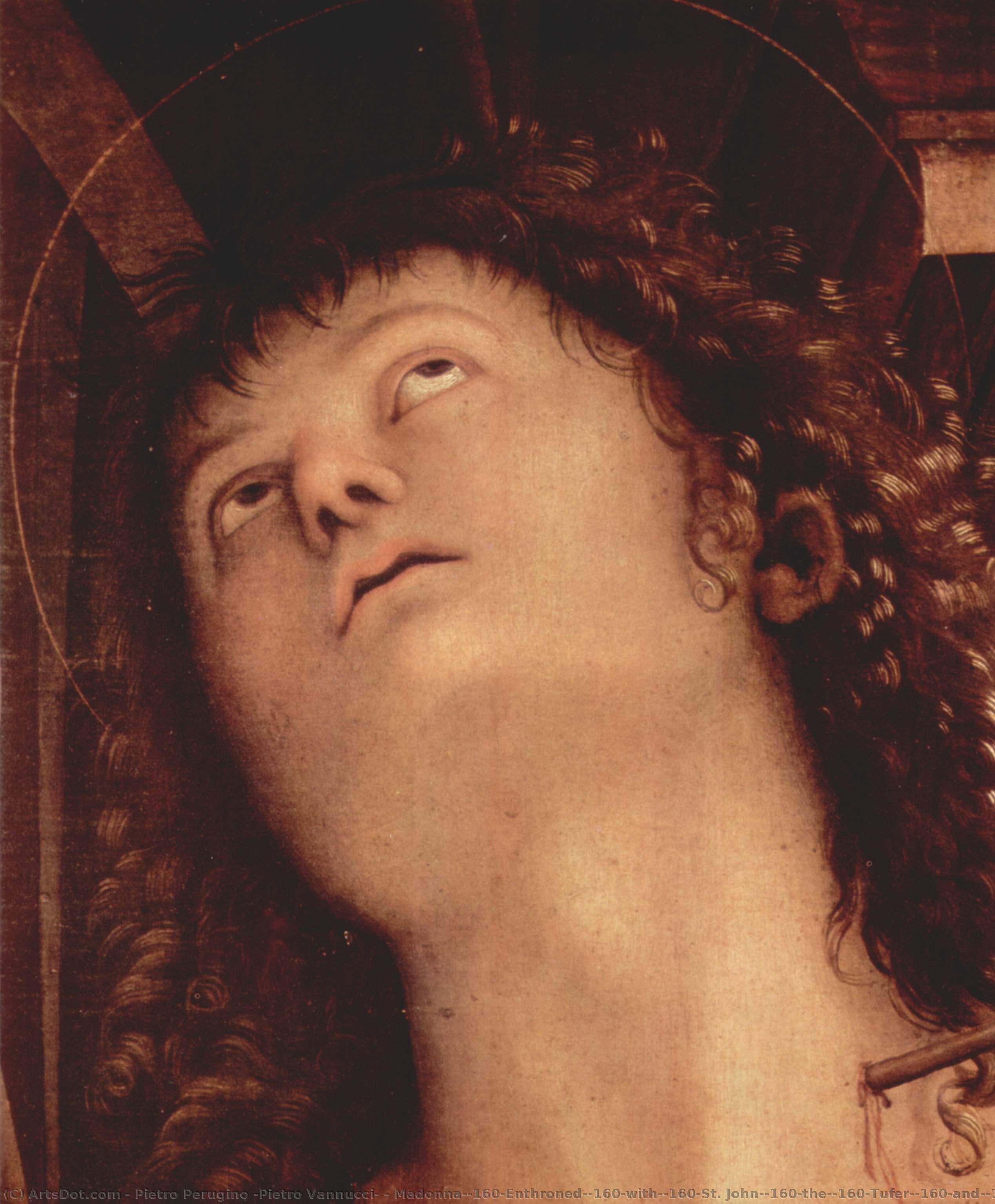 Madonna Enthroned With St. John The Tufer And St. Sebastian (detail) — Pietro Perugino (pietro Vannucci)