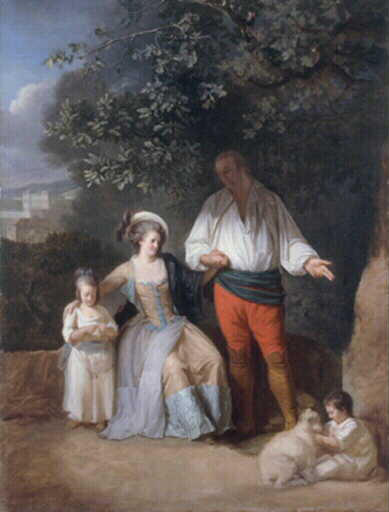 Portrait De Famille En Plein Air — Henri Pierre Danloux