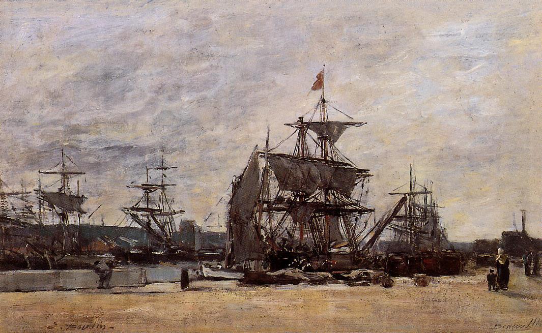 Deauville, Barcos Atracados — Eugène Louis Boudin