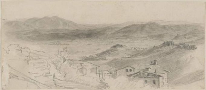 View Of Hills Near Florance, Italy — William Trost Richards