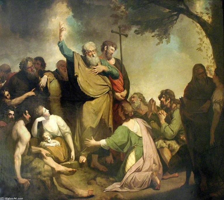 St Paul Preaching To The Ancient Britons — John Hamilton Mortimer