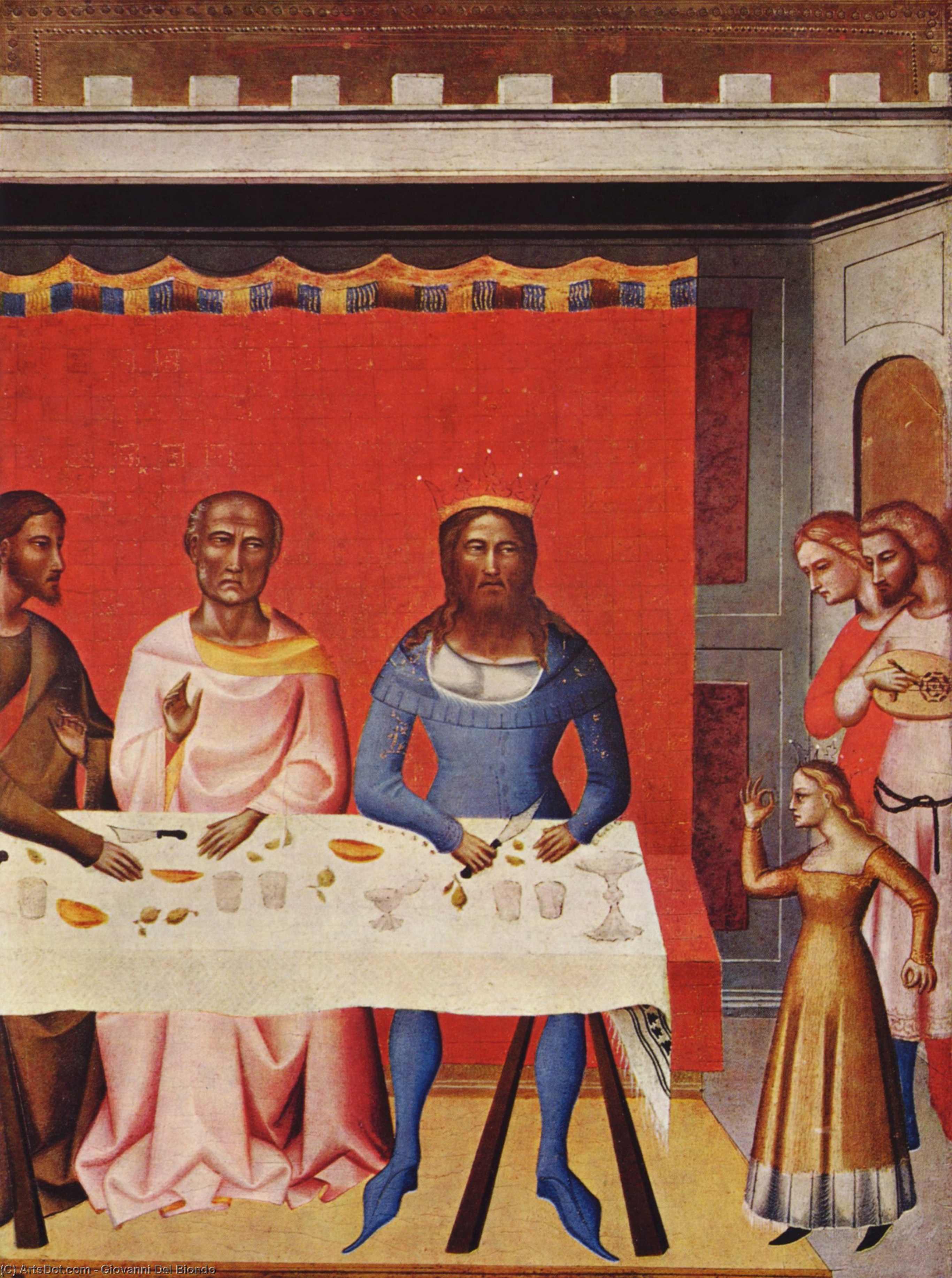 Hl. Johannes Der Täufer Und Szenen Aus Seinem Leben, Detail — Giovanni Del Biondo