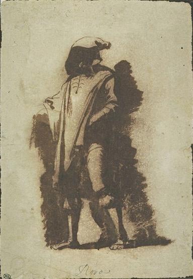 Standing Man, Face Down In The Shade Of A Large Cap — Salvator Rosa