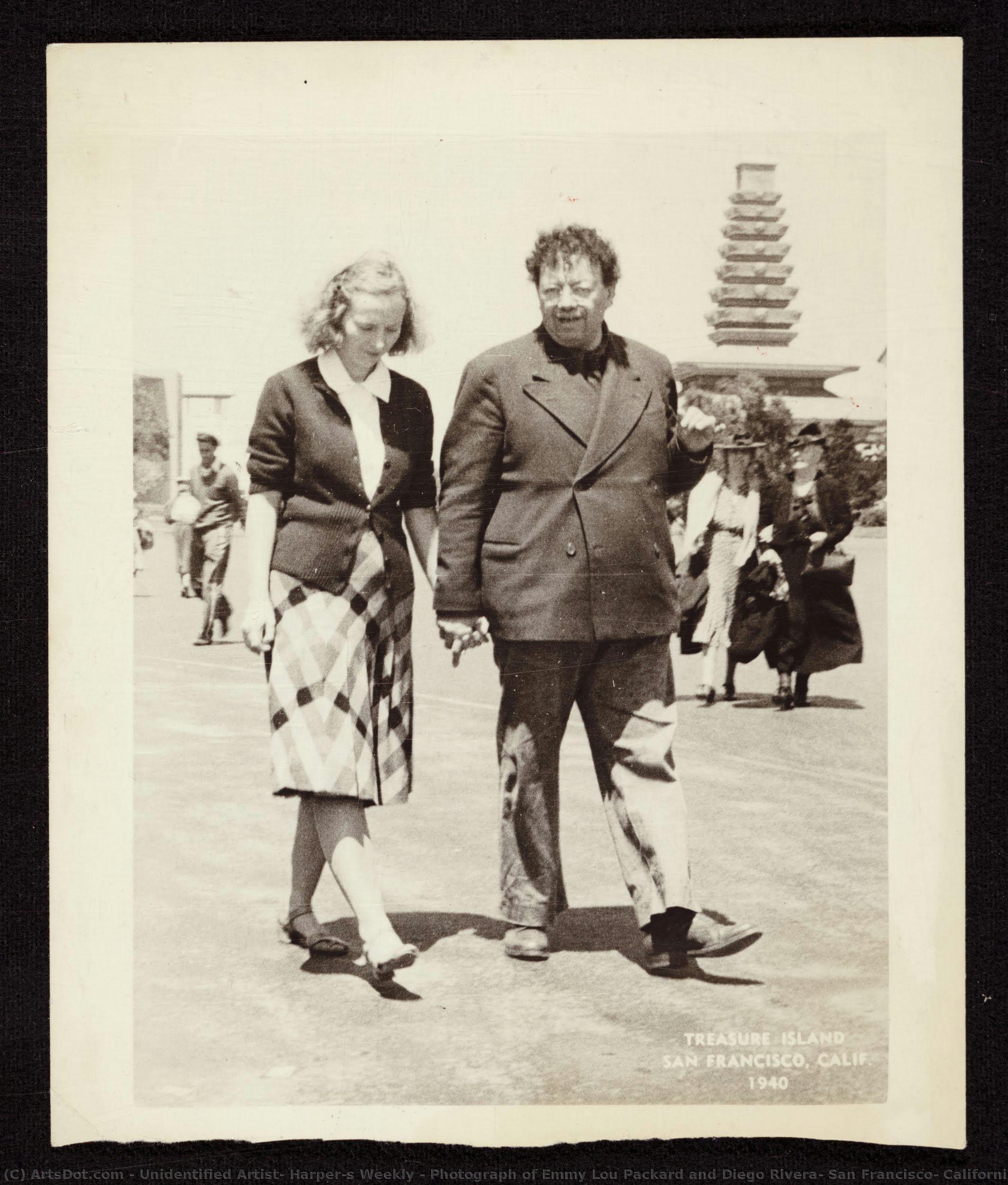 Photograph Of Emmy Lou Packard And Diego Rivera, San Francisco, California — Unidentified Artist, Harper's Weekly