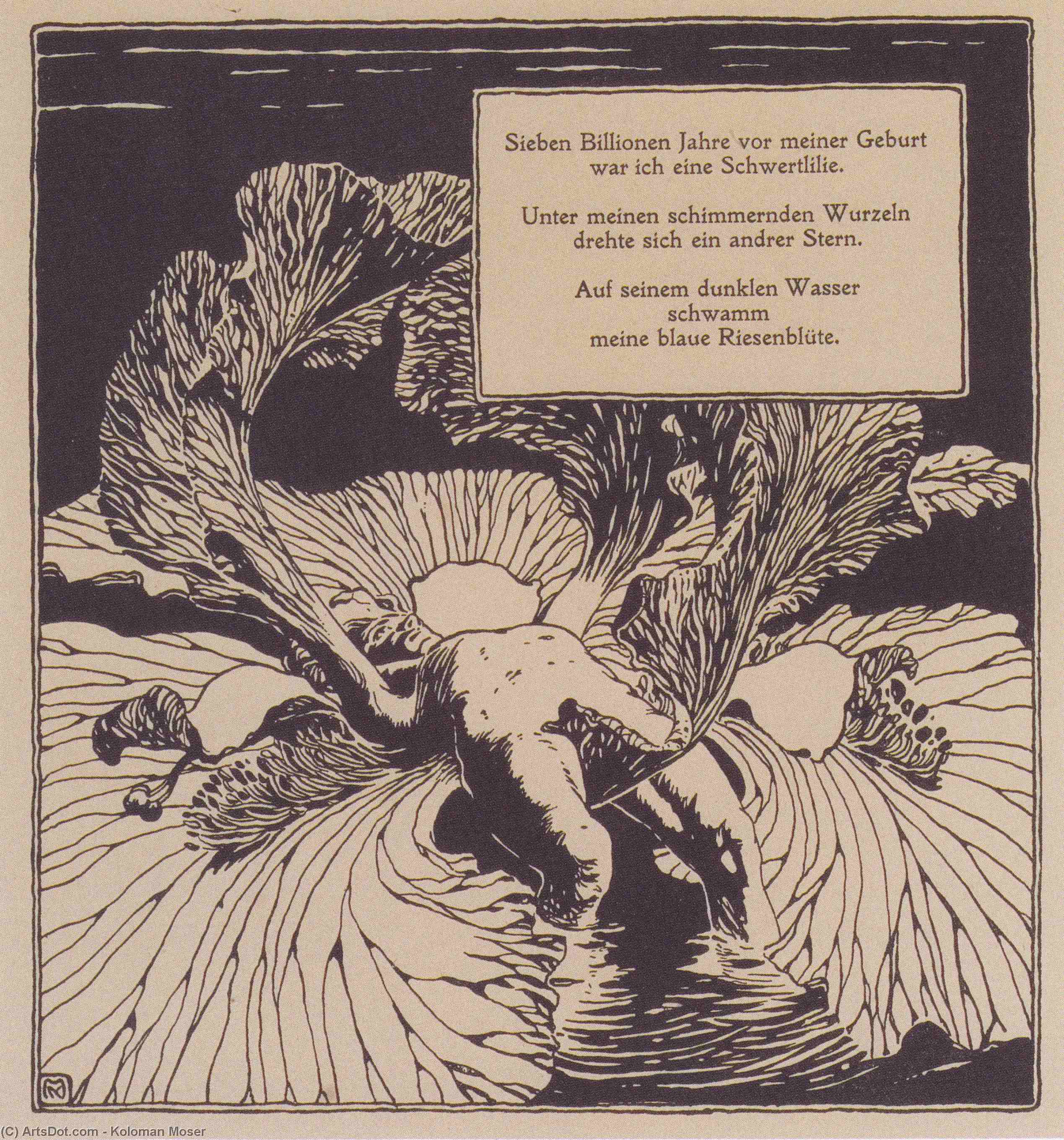 Iris. Illustration To A Poem By Arno Holz. — Koloman Moser