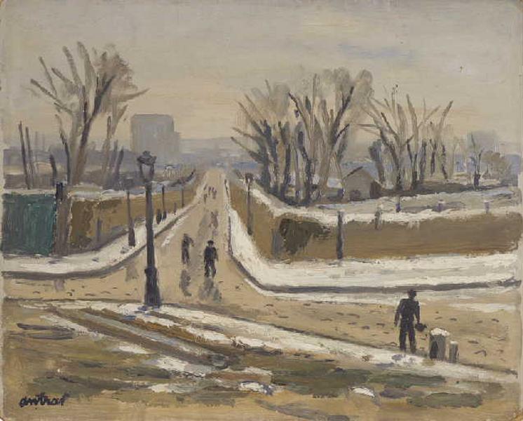 Les Fortifications Sous La Neige Aux Abords De La Porte De Vanves — Antral Louis Robert