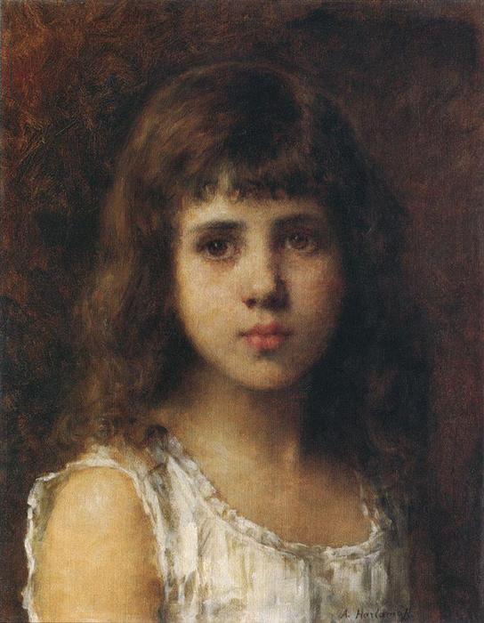 Portrait Of A Young Girl (11) — Alexei Alexeievich Harlamoff