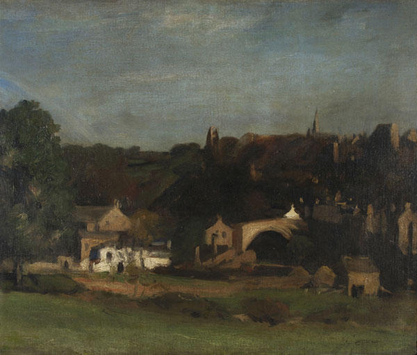 A View Of Barnard Castle, Yorkshire, From The River — Philip Wilson Steer