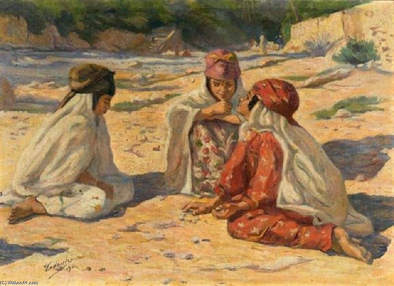 Jeunes Filles Jouant Aux Billes — Alphonse Etienne Dinet (nasreddine Dinet)