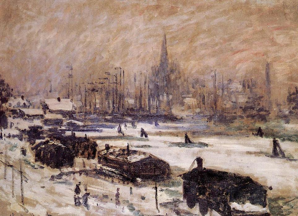 Amsterdam Im Schnee — Claude Monet