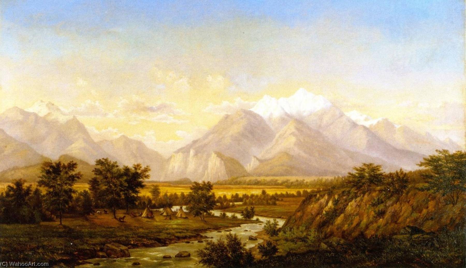 Estes Park, Colorado Landscape With Ute Indian Envampment — Henry Chapman Ford