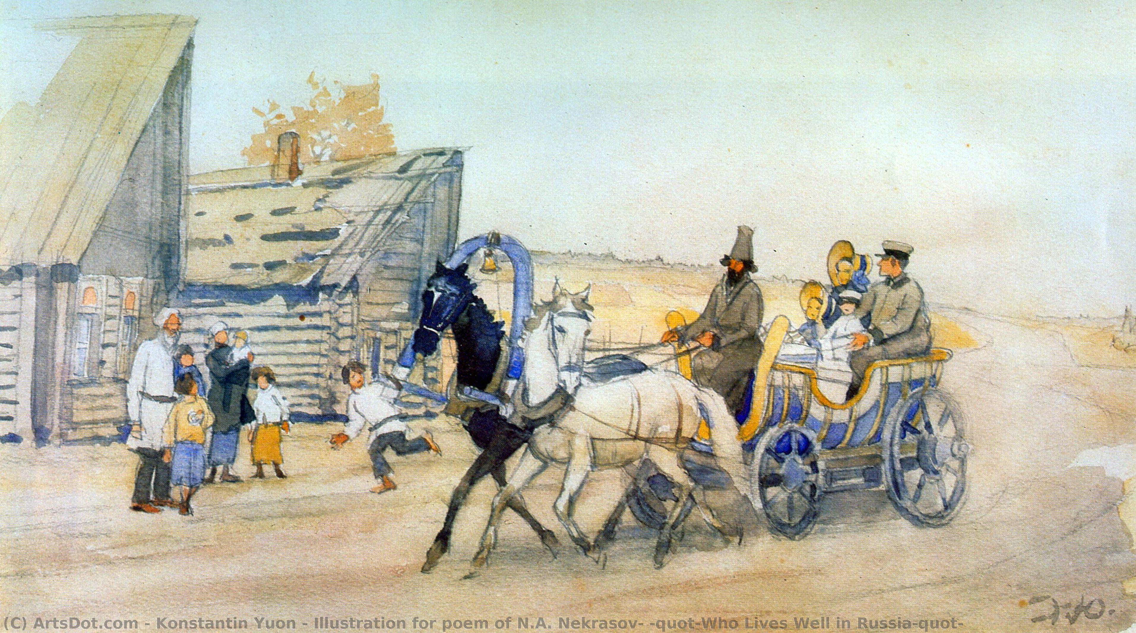 Illustration For Poem Of N.a. Nekrasov, "who Lives Well In Russia" — Konstantin Yuon