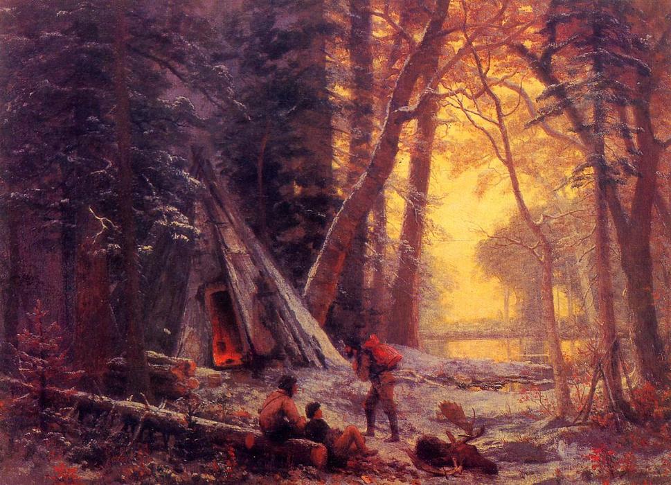 Moose Hunters Camp — Albert Bierstadt