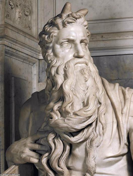 Moses (detail) — Michelangelo Buonarroti