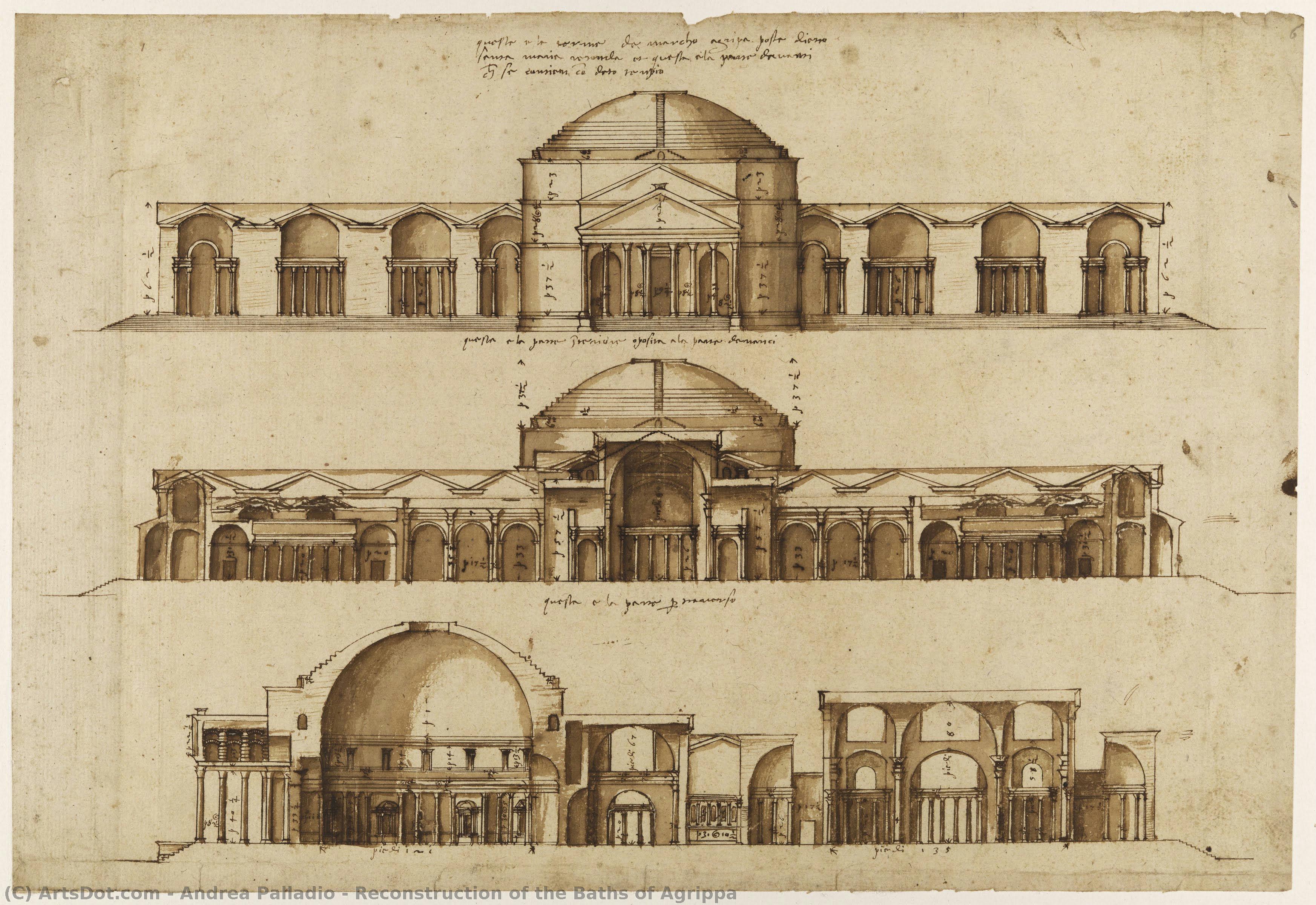 Reconstruction Of The Baths Of Agrippa — Andrea Palladio