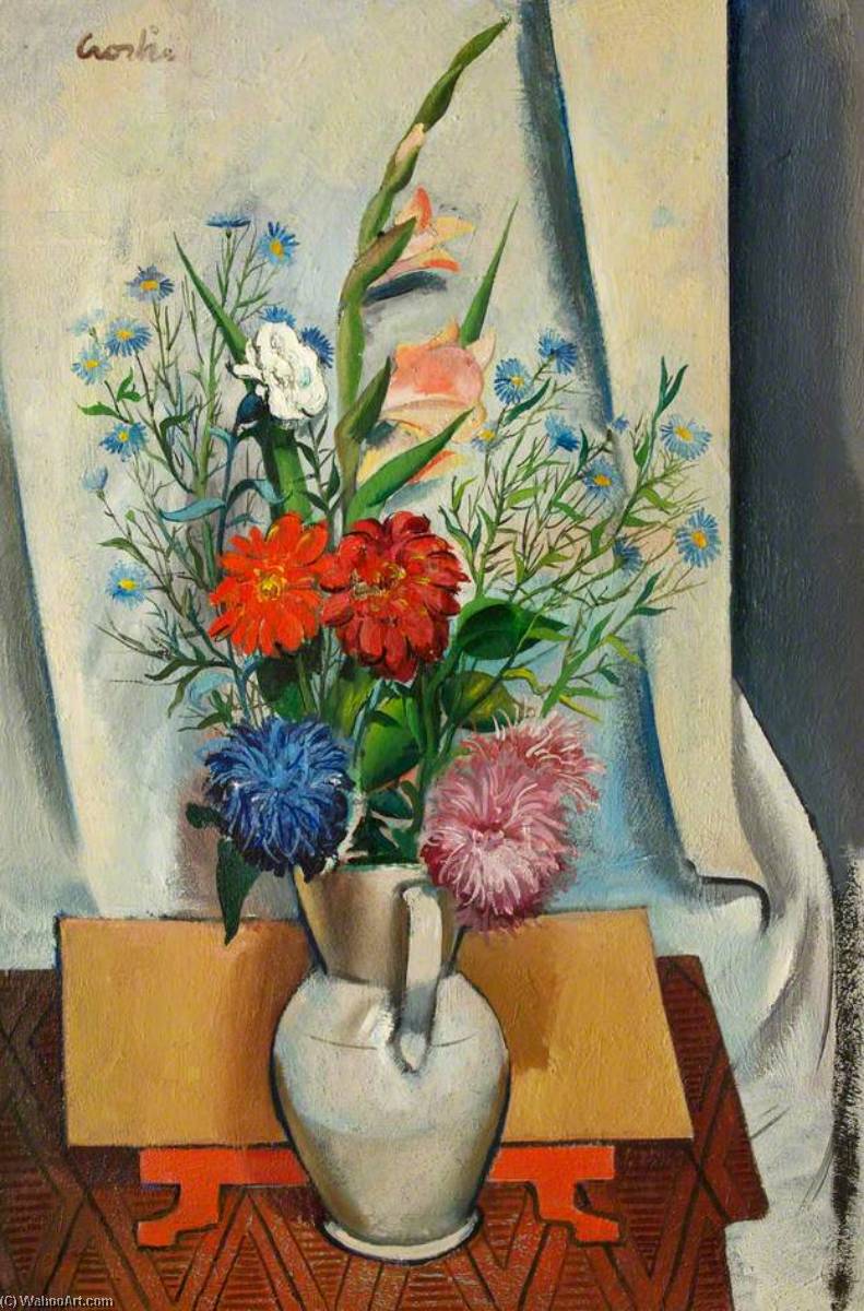 Asters And White Carnation — William Crosbie