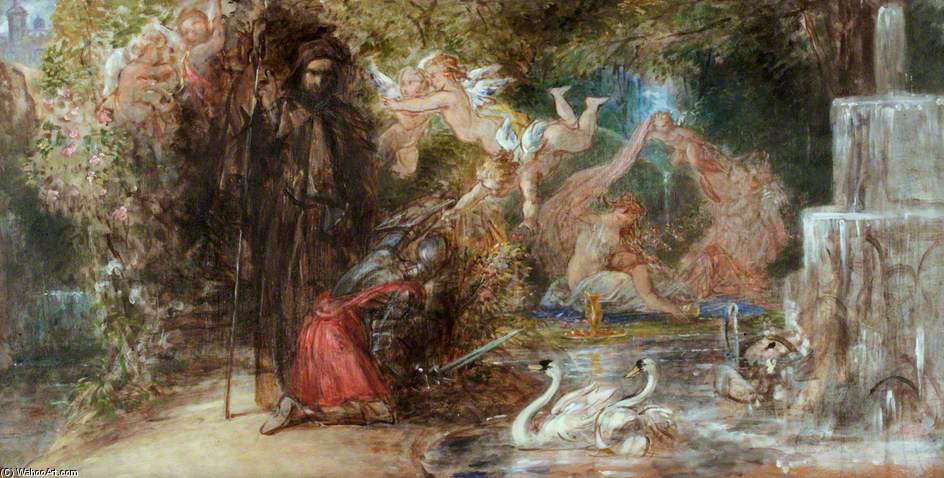 Sir Guyon Arriving At The Bower Of Bliss — Thomas Uwins