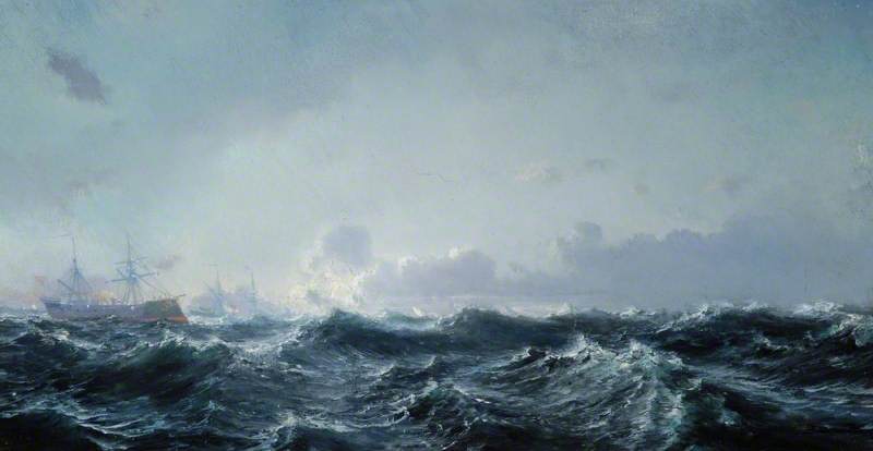 A Rough Sea — Jean Baptiste Henri Durand Brager
