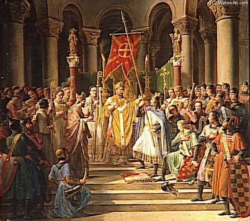 Philip Augustus Raising The Oriflamme — Pierre Révoil