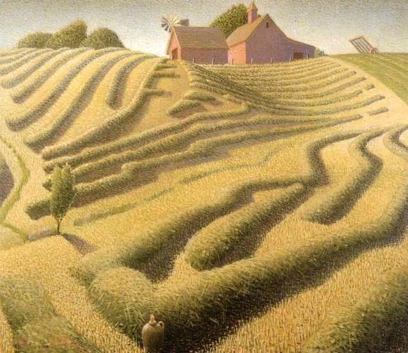Haying — Grant Wood