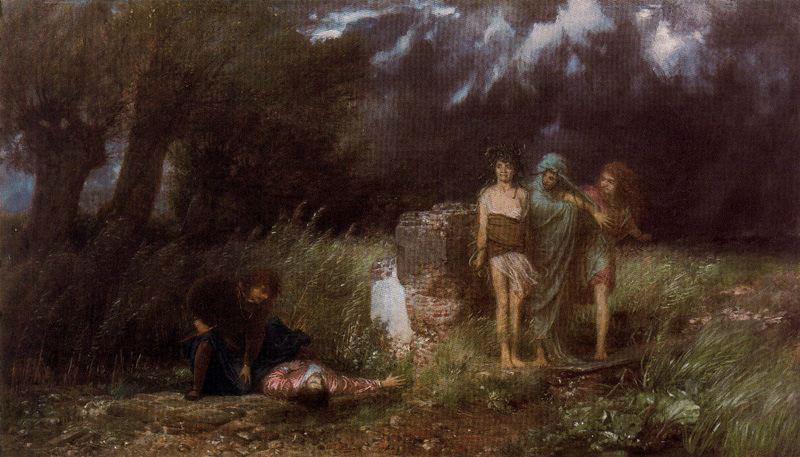 Assassin Poursuivi Par Des Furies — Arnold Böcklin