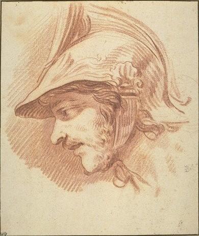 Head Of A Soldier — Charles-andré Van Loo